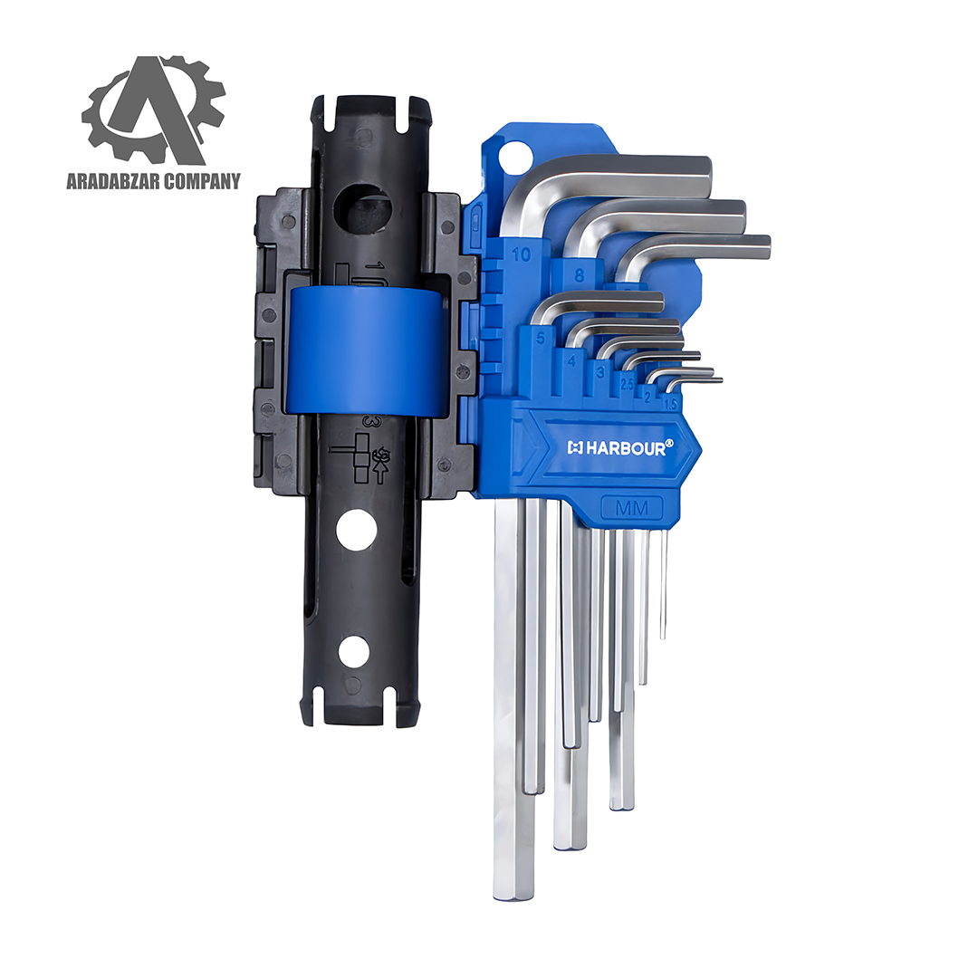 آچار آلن شش گوش 9 عددی هاربر آچار آلن شش گوش 9 عددی هاربر