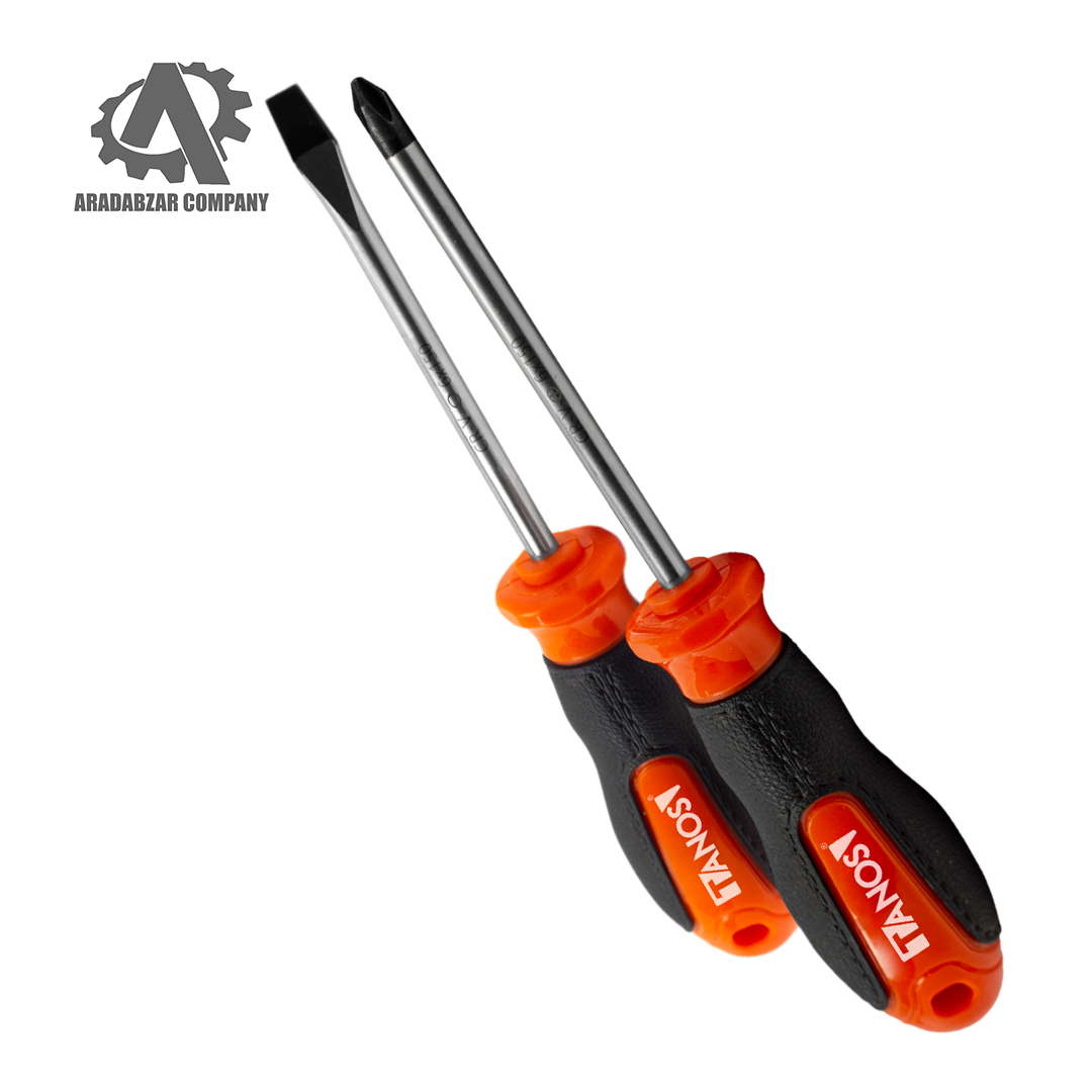 پیچ گوشتی و چهارسو تکی 6 میلیمتر پیچ گوشتی و چهارسو تکی 3 میلیمتر تانوس - تصویر 1