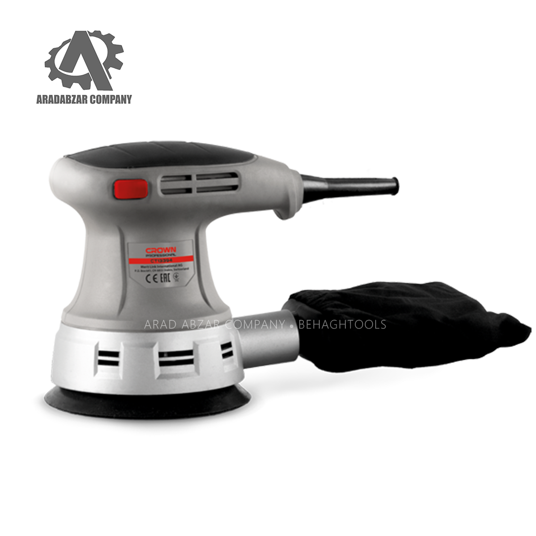 سنباده لرزان کرون 13394 crown tools سنباده لرزان 125 میلیمتر 240 وات کرون (اوربینال) CT13394 - تصویر 1