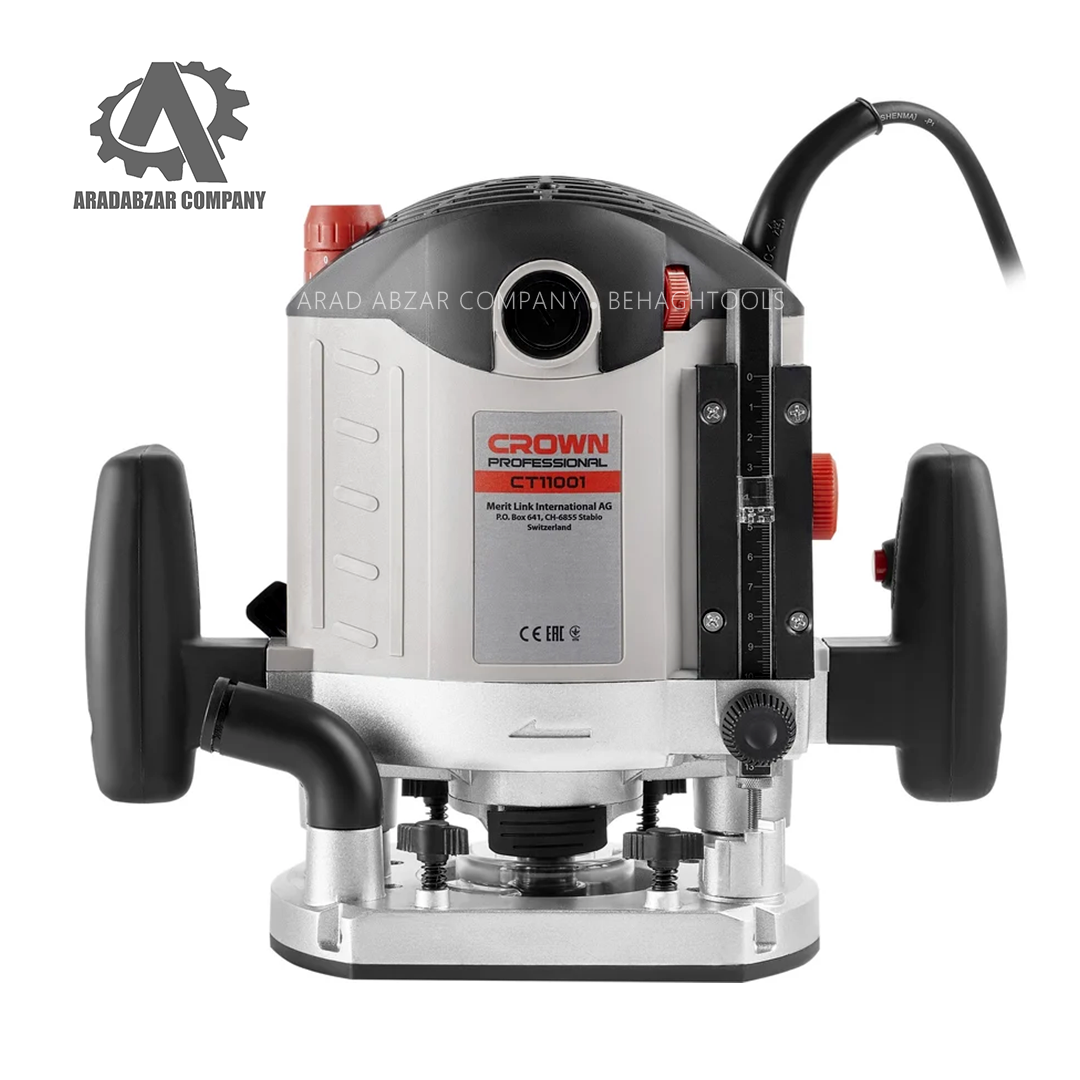 فرز نجاری کرون 11001crown tools فرز نجاری کرون 12 میلیمتری 2100 وات CT11001 - تصویر 1