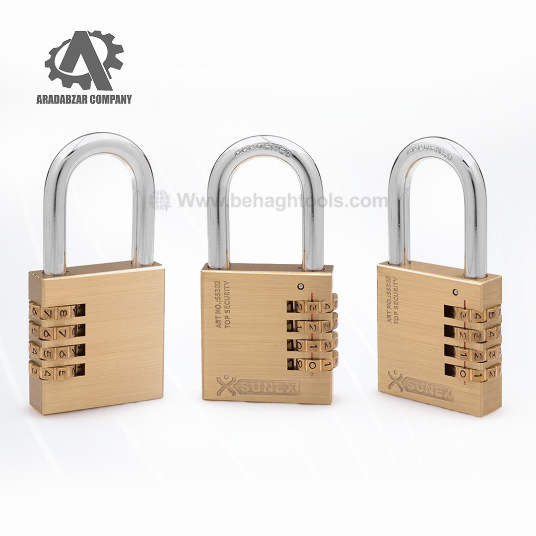 قفل آویز برنجی رمز دار سانکس 6 قفل آویز برنجی رمزدار سانکس - تصویر 1